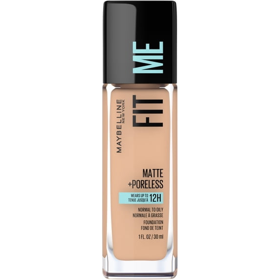 Maybelline New York Fit Me Matte Plus Poreless Foundation Makeup, Pure Beige, 1 Fl Oz