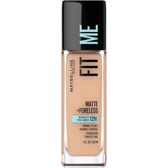 Maybelline New York Fit Me Matte Plus Poreless Foundation Makeup, Pure Beige, 1 Fl Oz