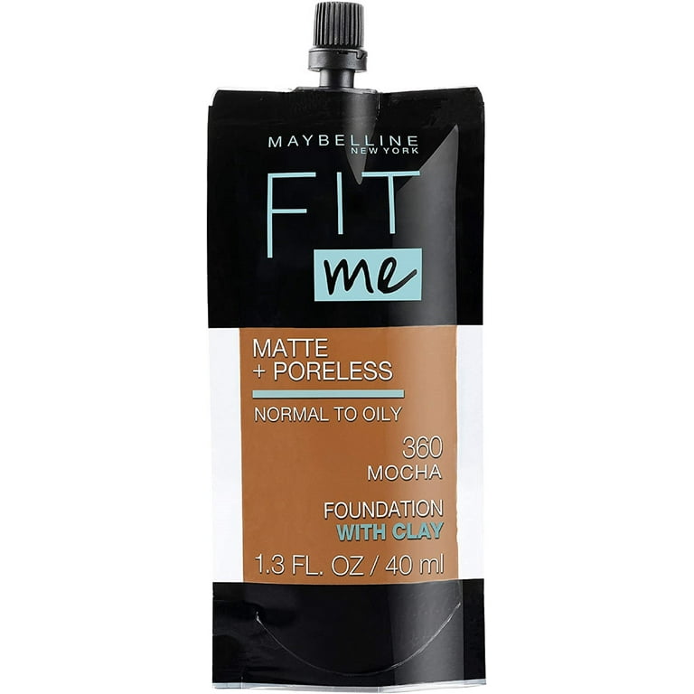 Maybelline New York Fit Me Matte + Poreless Liquid Foundation, 360 Mocha,  1.3 Fl Oz