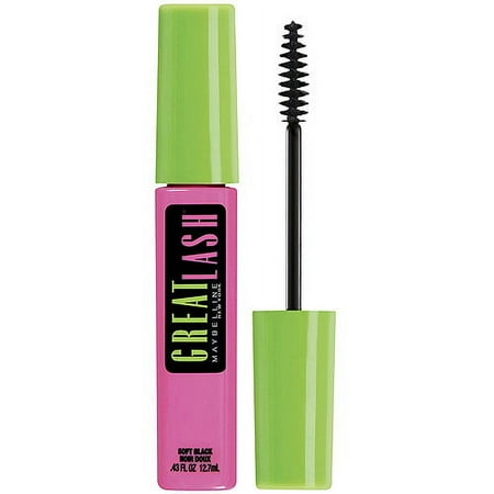 Maybelline New York Great Lash Washable Mascara, Soft Black