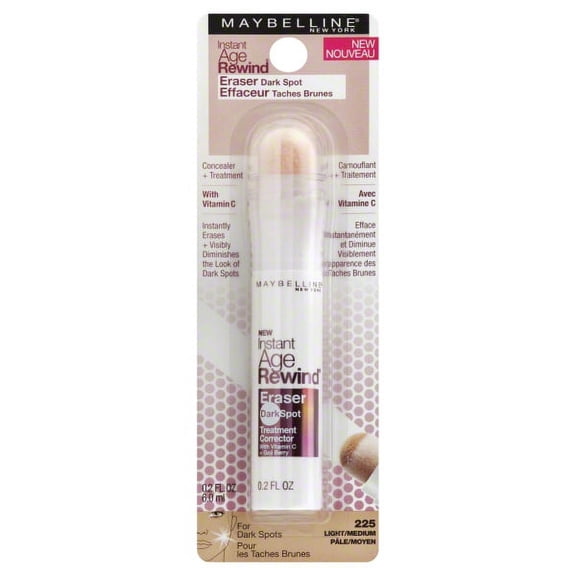 Maybelline New York Instant Age Rewind Eraser Dark Spot Concealer, 225 Light/Medium, 0.2 Fl. Oz.