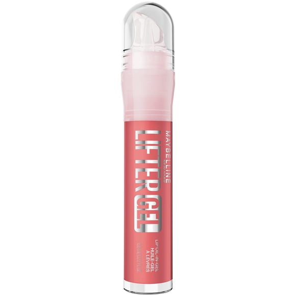 Maybelline Lifter Oil-in-Gel Lip Gloss, Lip Oil with Hyaluronic Acid, Strawberry Shake, 0.22 oz