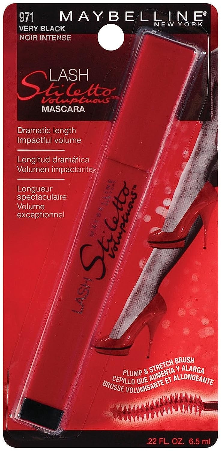 Maybelline New York Lash Stiletto Voluptuous Washable Mascara, Very