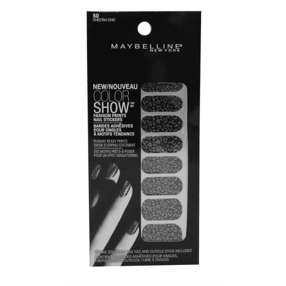 Maybelline Limited Edition Color Show Fashion Prints Nail Stickers - 50 Cheetah Chic
