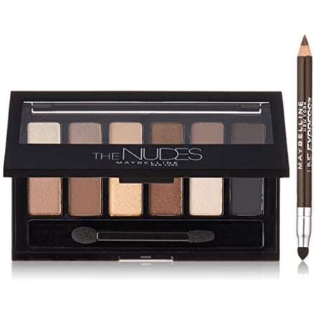maybelline new york nudes palette shadow and line express liner
