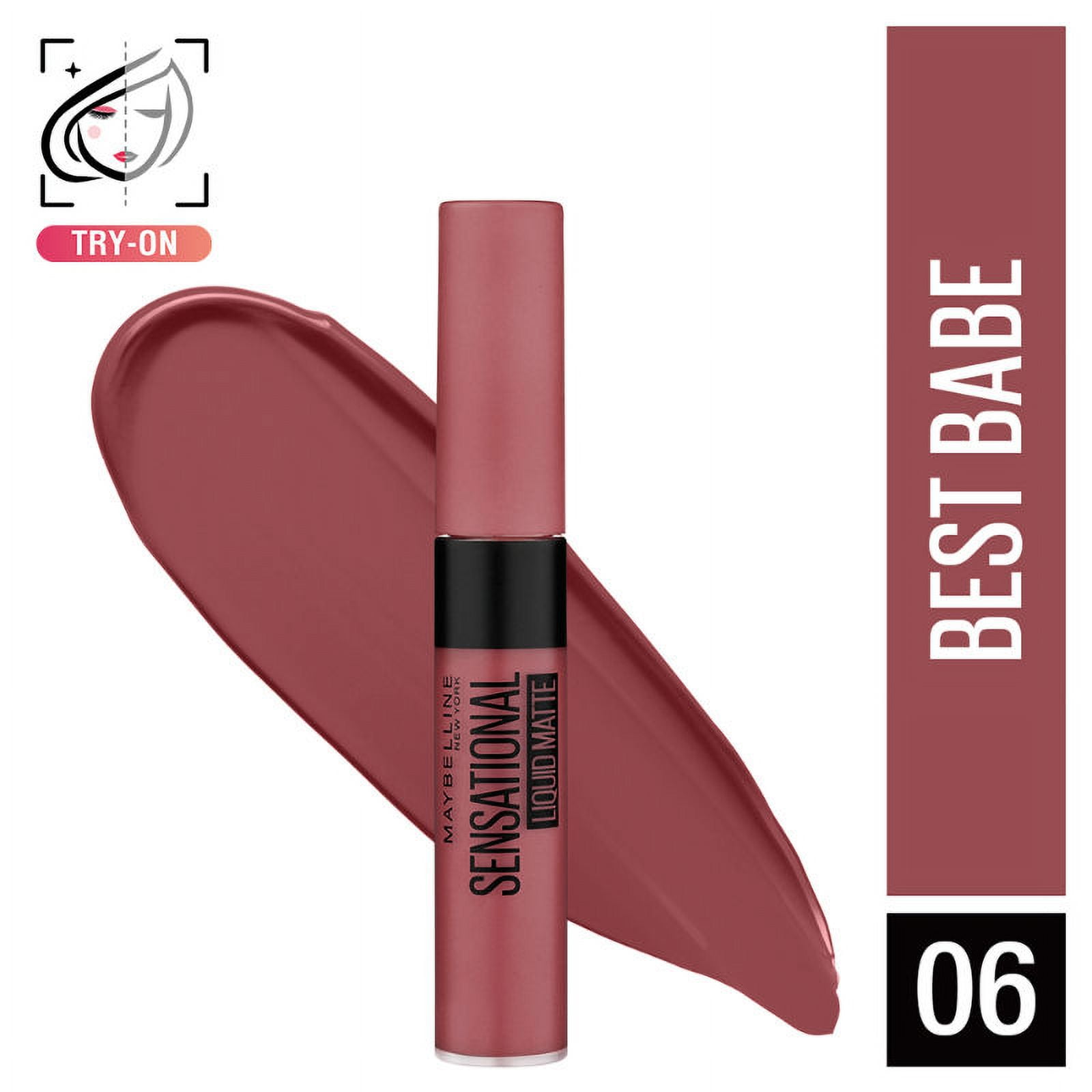 Maybelline New York Sensational Liquid Matte Lipstick 06 Best Babe