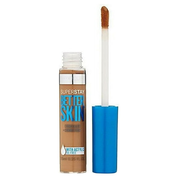 Maybelline New York Super Stay Better Skin Concealer + Corrector, Deep Brown
