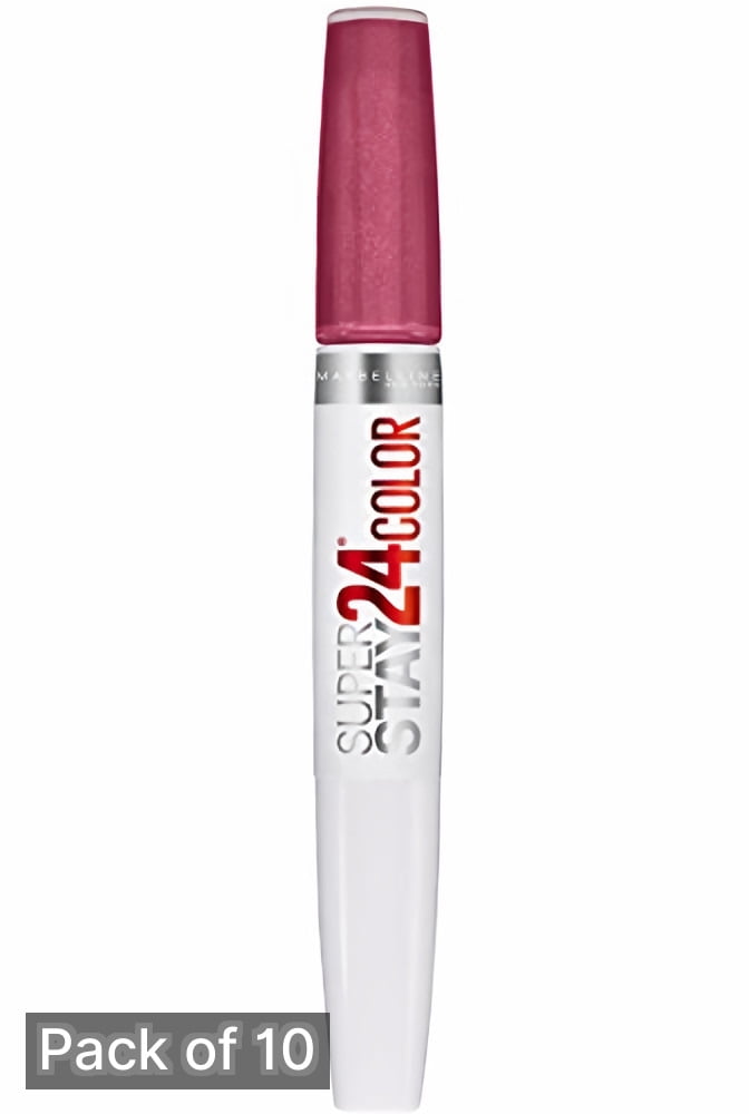 Maybelline Super Stay 2-step Liquid Lipstick, Timeless Rose (Pack of 10)