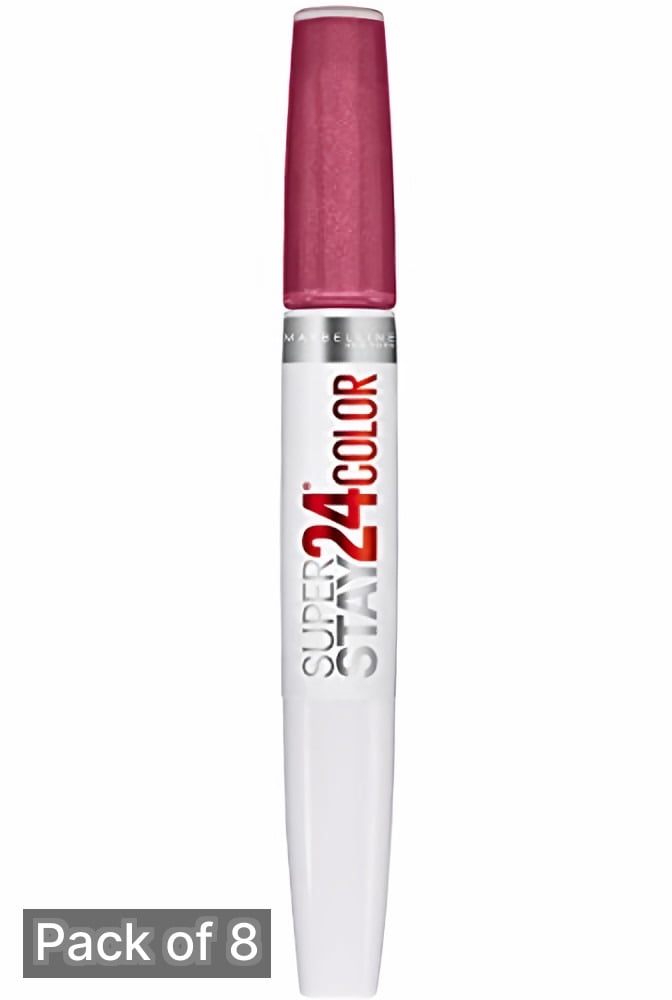 Maybelline Super Stay 2-step Liquid Lipstick, Timeless Rose (Pack of 8)