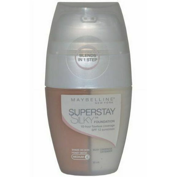 Maybelline New York - Superstay Silky Foundation - Honey Beige/Medium 4 Shade - 1 fl oz