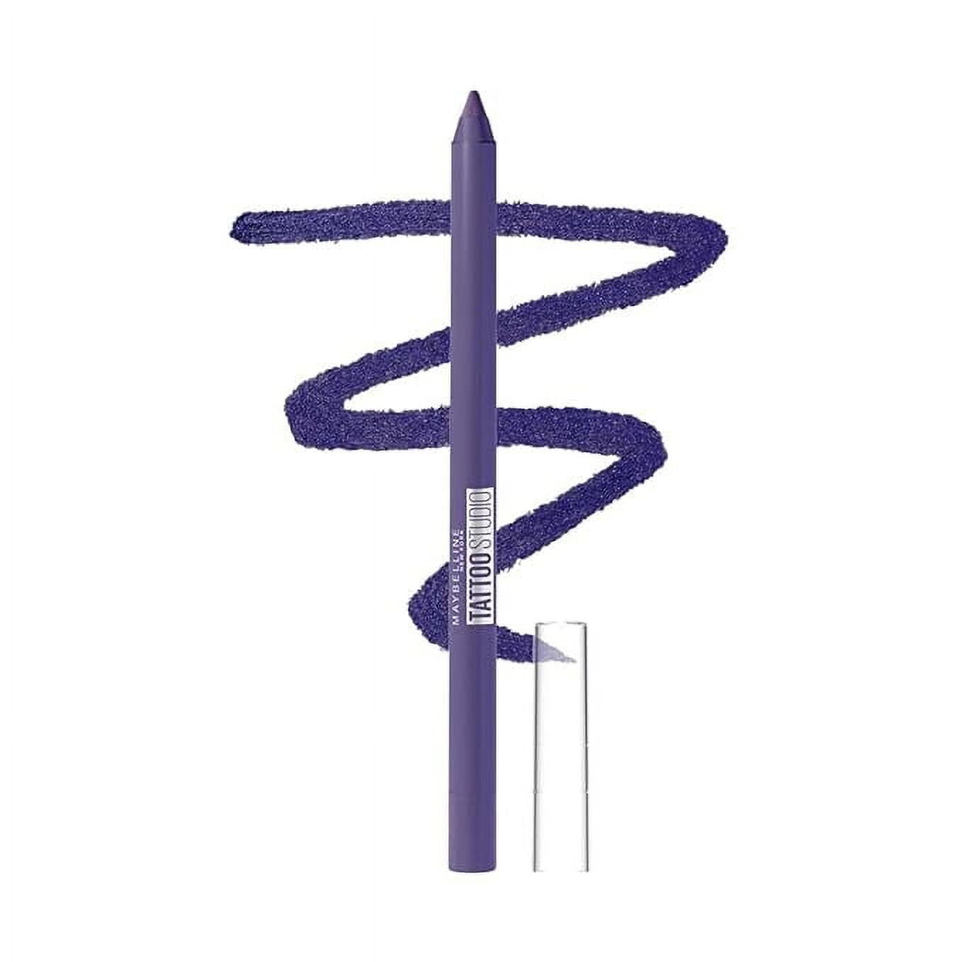 Maybelline New York TattooStudio Long-Lasting Sharpenable Eyeliner Pencil, Glide on Smooth Gel Pigments with 36 Hour Wear, Waterproof, Rich Amethyst, 1 Count