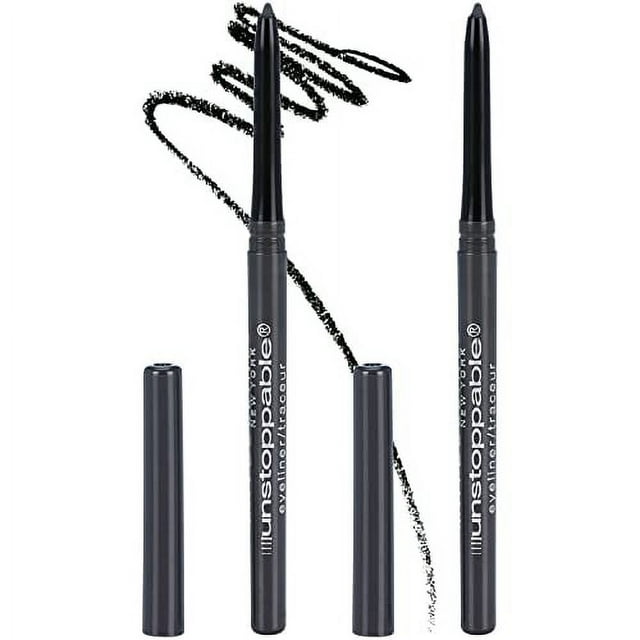 Maybelline New York Unstoppable Mechanical Eyeliner Pencil Dual Pack, Pewter, 0.02 oz, 2 Count