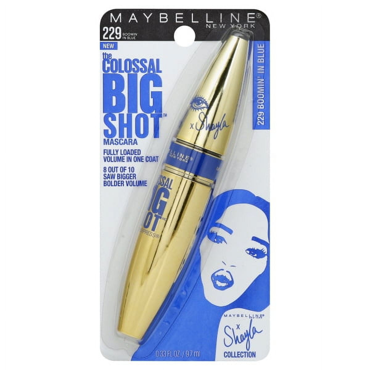 Maybelline New York Volum' Express The Colossal Big Shot x Shayla Mascara,  Boomin in Blue, 0.33 fl oz