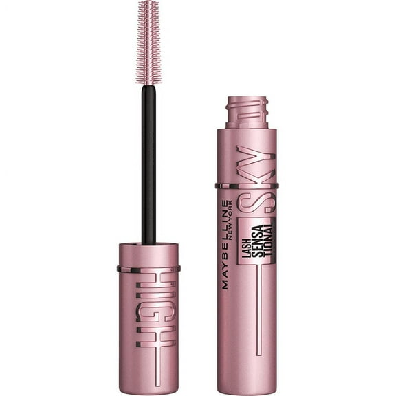 Maybelline Sky High Volumizing, Buildable, Lengthening Mascara Makeup, Defining, Curling, Multiplying, Washable Blackest Black, 0.2 fl oz
