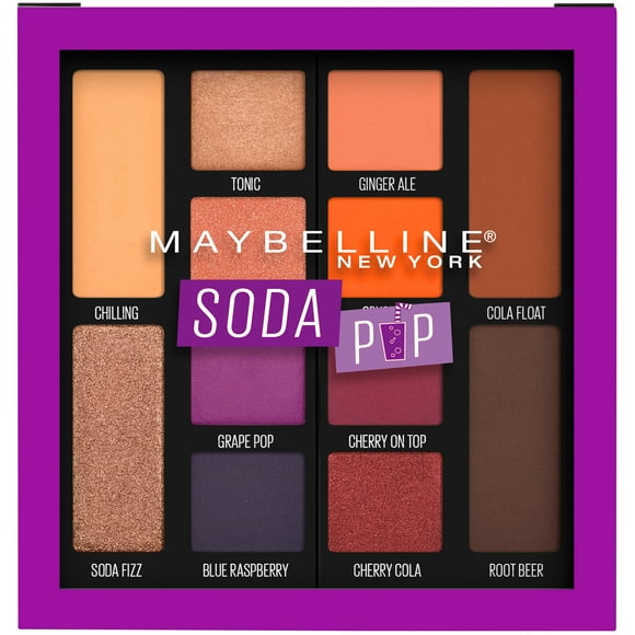 Maybelline Soda Pop Eyeshadow Palette Makeup, Soda Pop, 0.26 oz.