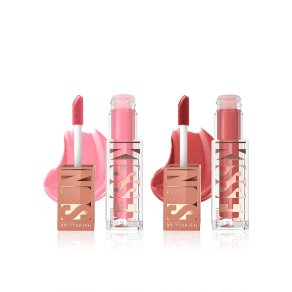 Maybelline Sunkisser Multi-Use Liquid Blush and Bronzer Set, City Sizzle + Blazing Blush, 0.23 fl oz