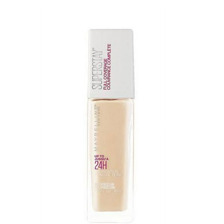 Maybelline Super Stay Full Coverage Foundation, 110 Porcelain, 1.0 oz (Pack  of 10) 