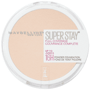 Maybelline Super Stay Full Coverage Powder Foundation Makeup, Matte Finish, Buff Beige, 0.21 fl. oz.