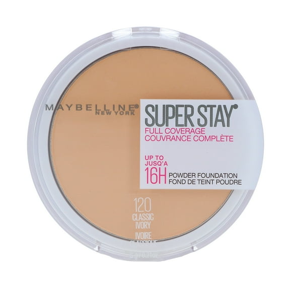 Maybelline Super Stay Full Coverage Powder Foundation Makeup, Matte Finish, Classic Ivory