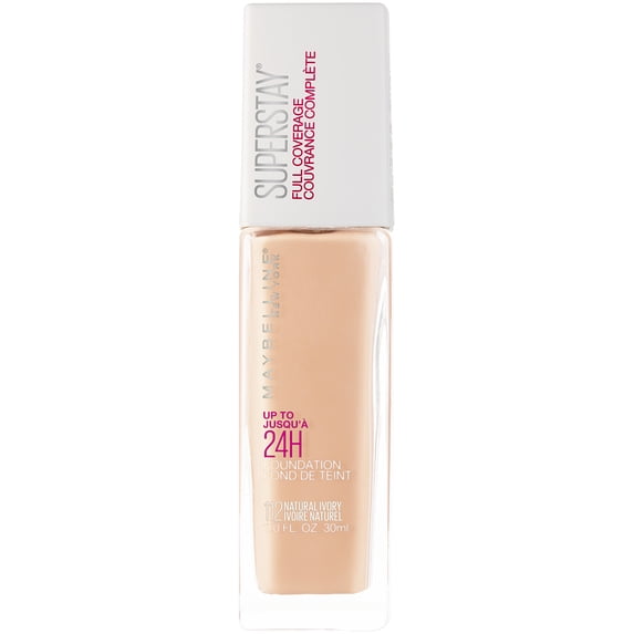 Maybelline Super Stay Liquid Foundation Makeup, Full Coverage, 112 Natural Ivory, 1 fl oz