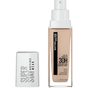 Maybelline Super Stay Liquid Foundation Makeup, Full Coverage, 120 Classic Ivory, 1 fl oz