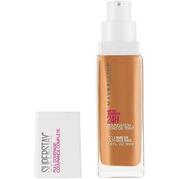 Maybelline Super Stay Longwear Liquid Foundation, Up to 30HR Wear, Warm Sun, 1 fl. oz.