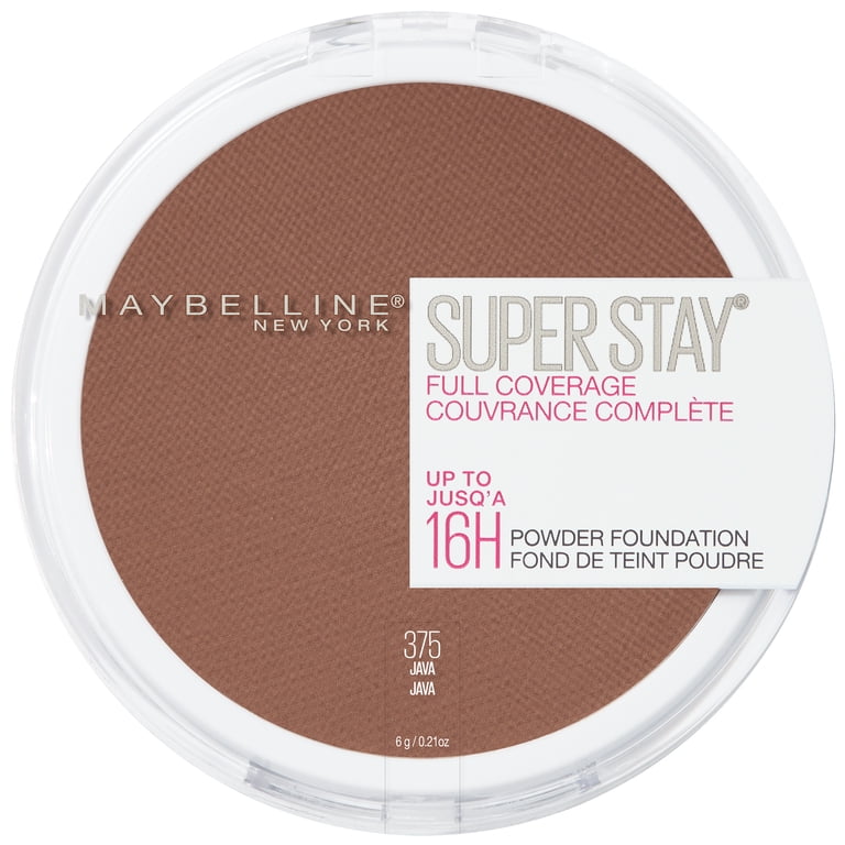 Maybelline Super Stay Powder Foundation Makeup, Full Coverage, 375