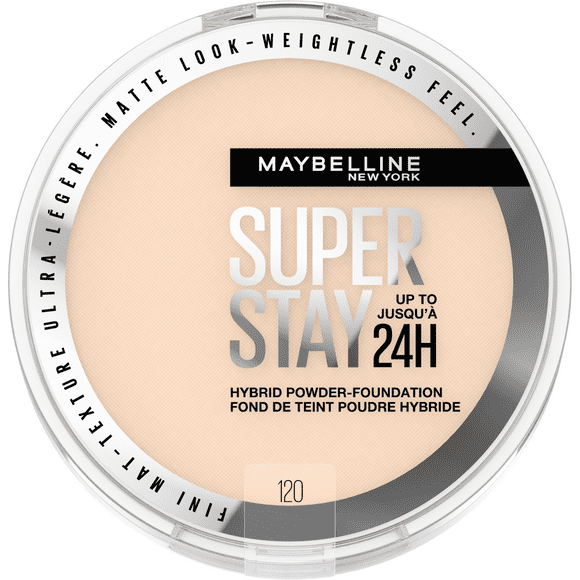 Maybelline Super Stay Powder Foundation Makeup, Soft Matte Finish, 120, 0.21 oz
