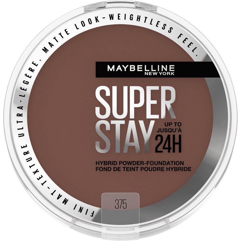 Maybelline Super Stay Powder Foundation Makeup, Soft Matte Finish, 375,  0.21 oz
