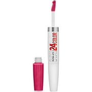 Maybelline Super Stay 24, 2-Step Liquid Lipstick, Long Lasting Highly Pigmented Color with Moisturizing Balm, 24/7 Fuchsia, Pink, 1 oz