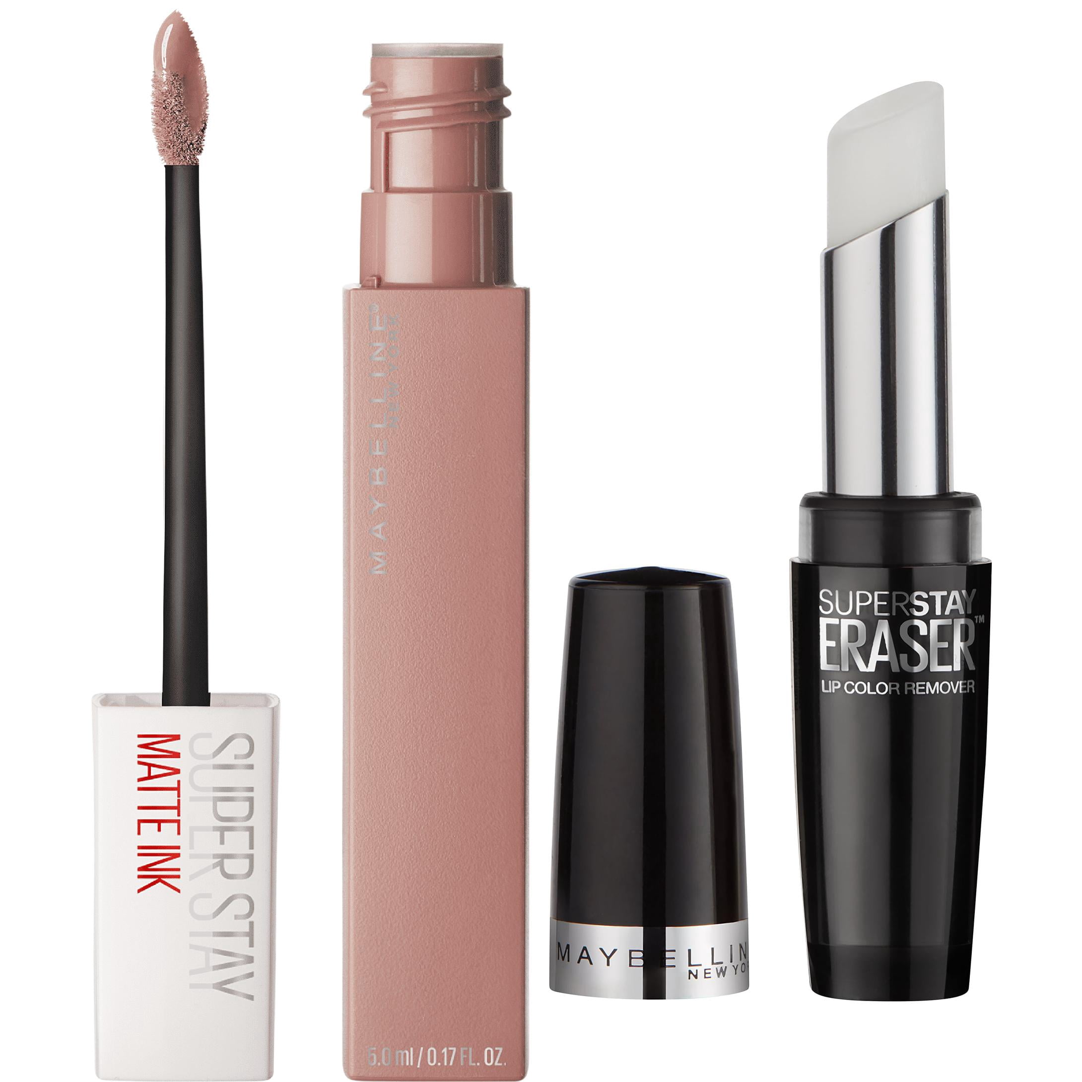 Maybelline SuperStay Matte Ink Liquid Lipstick, Loyalist AND Maybelline New York SuperStay Eraser Lip Color Remover