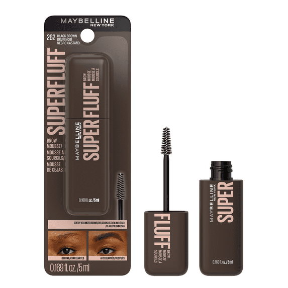 Maybelline Superfluff Volumizing Eyebrow Gel Mousse, Black Brown, 0.17 fl oz