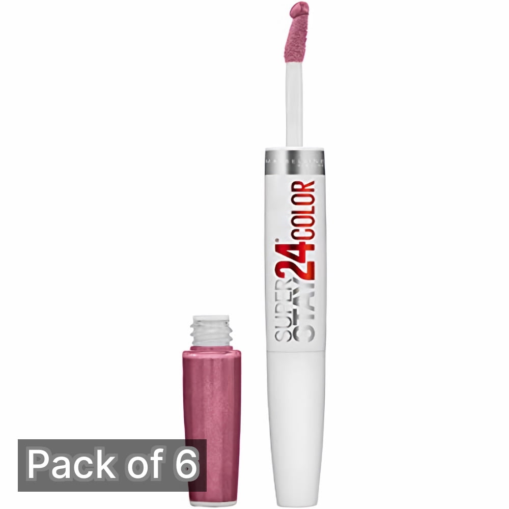 Maybelline Super Stay Lip Color, Perpetual Plum (Pack of 6)