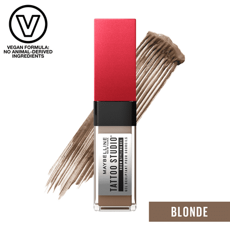 Maybelline Tattoo Studio Brow Styling Gel, Up to 36HR Wear, Blonde, 0.2 fl oz