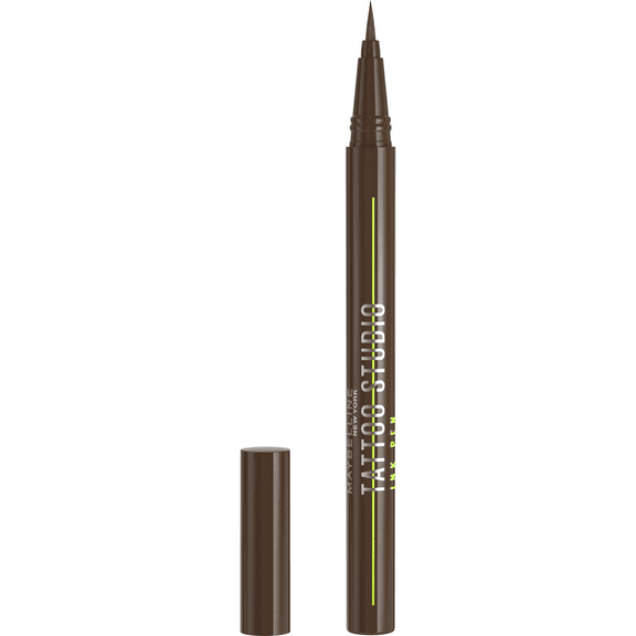 Maybelline Tattoo Studio Ink Pen Eyeliner, All Day Wear, Waterproof, Brown, 0.03 fl oz