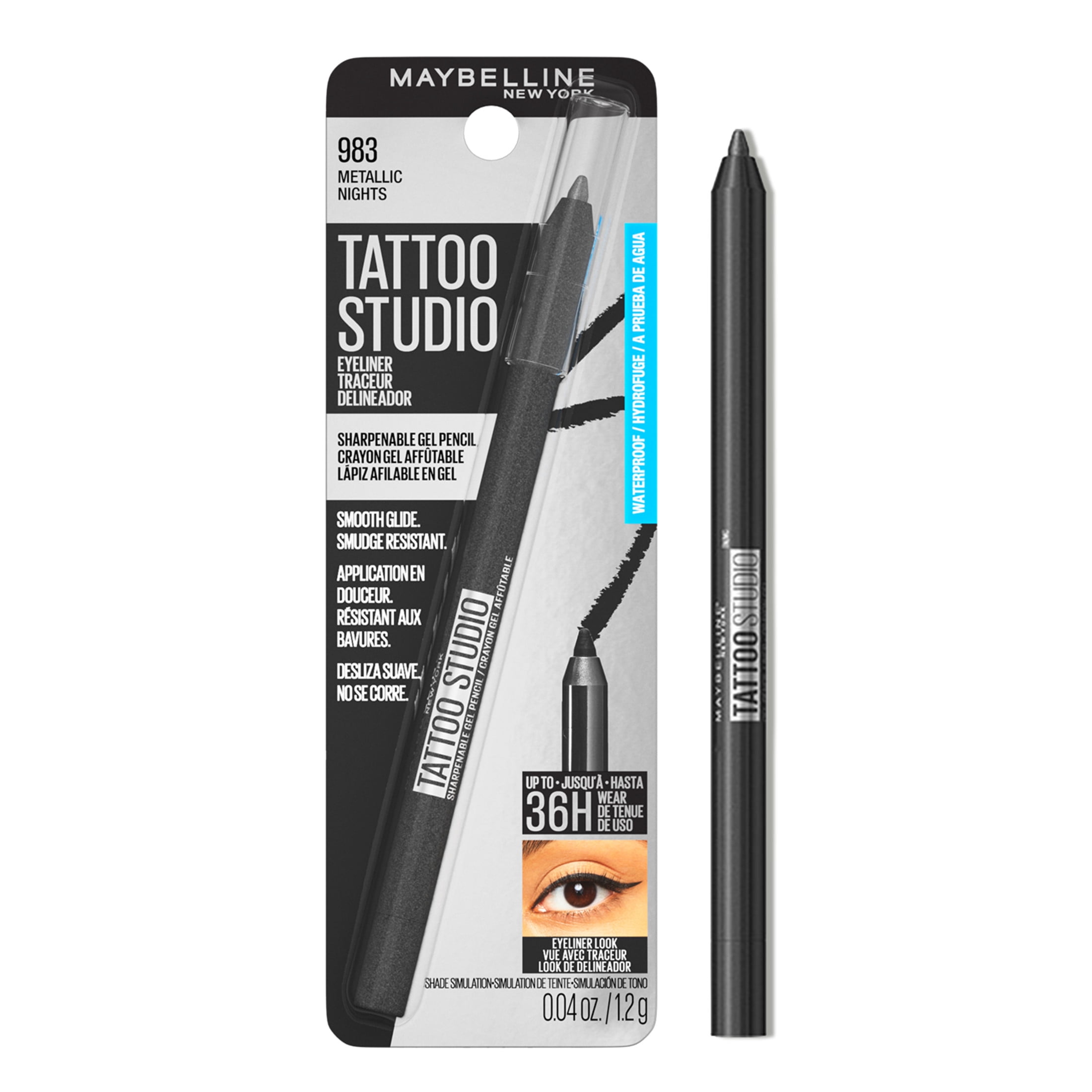 Maybelline Tattoo Studio Waterproof Eyeliner Pencil Makeup, Rich