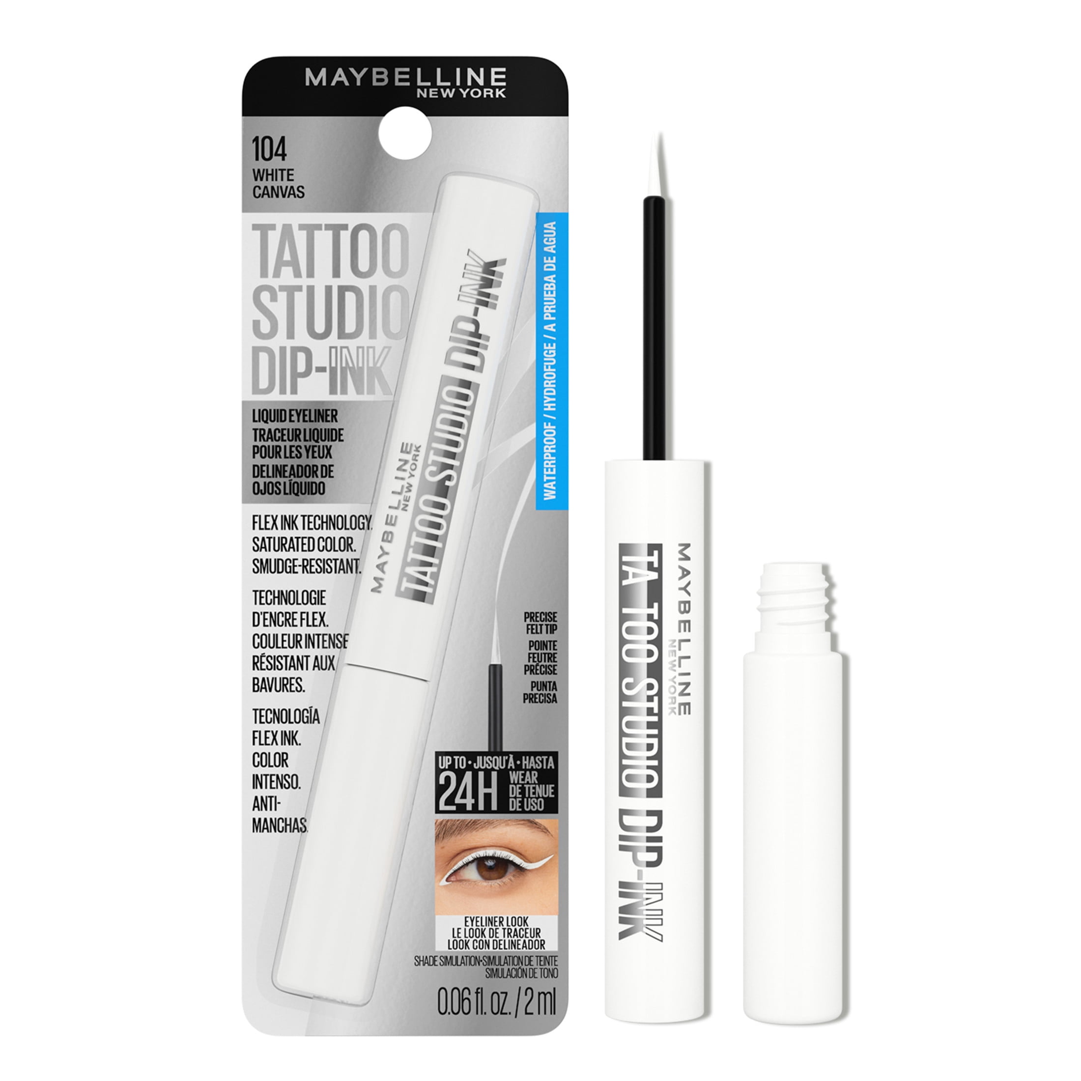 Maybelline, Liquid Eyeliner, White Canvas, 0.06 fl oz - Walmart.com