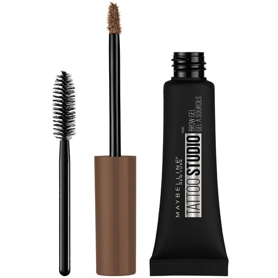 Maybelline TattooStudio Waterproof Eyebrow Gel Makeup, Warm Brown, 0.23 fl. oz.