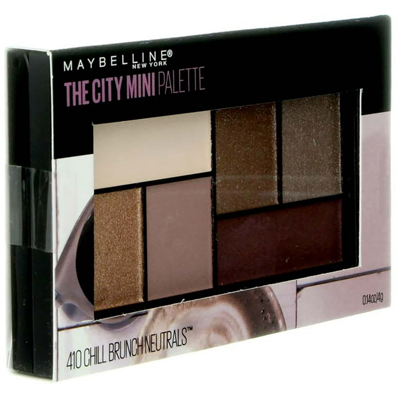 Maybelline The City Mini Eyeshadow of Makeup, 3) 0.14 oz Brunch Palette Chill Neutrals, (Pack