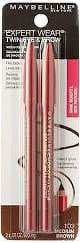 Maybelline Twin Eyebrow Pencils and Eyeliner Pencils, Medium Brown