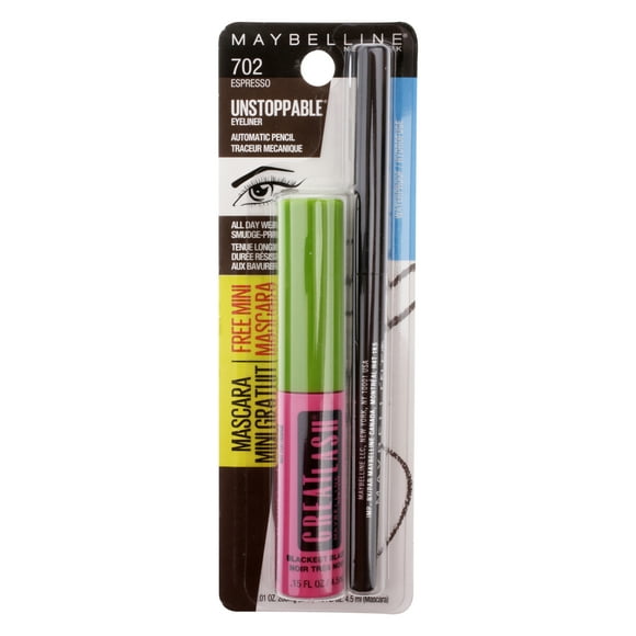 Maybelline Unstoppable Eyeliner w/ Bonus Travel Great Lash Mascara