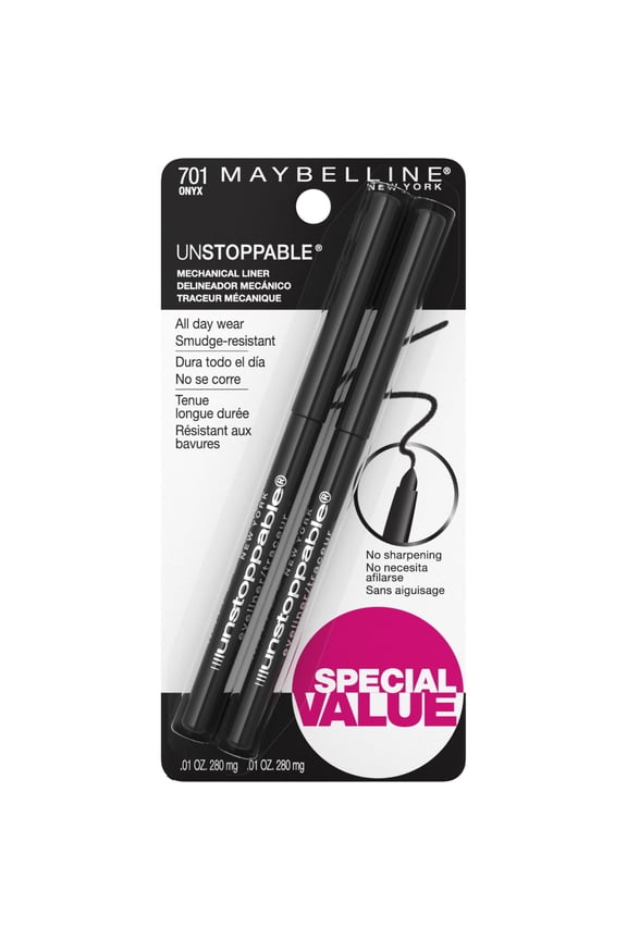 Unstoppable Waterproof Eyeliner, Onyx, 2 Pack