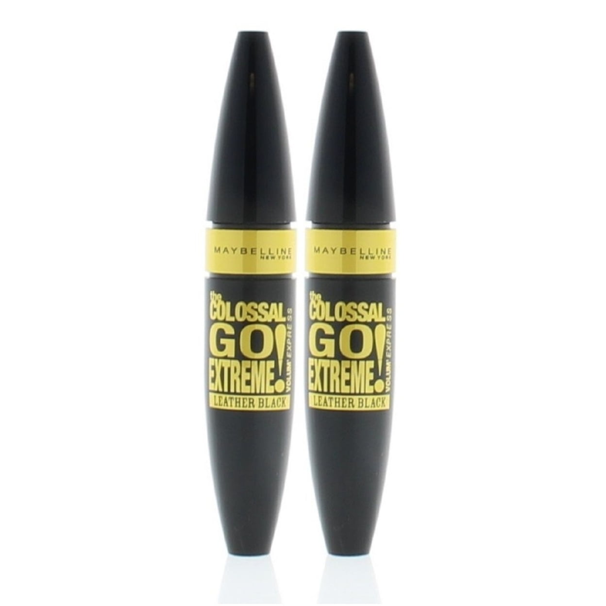 Extreme! Black (2 Mascara Volum\'Express Colossal Pack) Leather Maybelline 9.5ml The Go