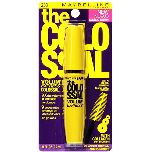 Maybelline Volum Express The Colossal Washable Mascara, Dark Brown 