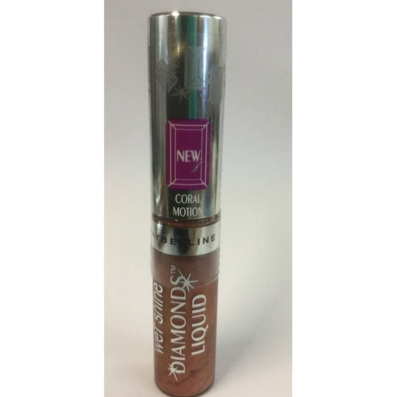 Maybelline Wet Shine Diamonds Liquid Lipcolor Lip Gloss Coral Motion