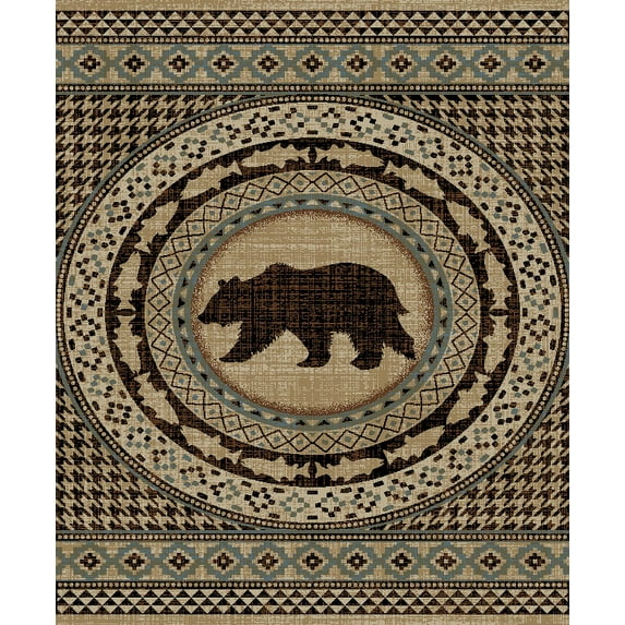 Mayberry Asheville Beige AD8071 Lodge Indoor Area Rug