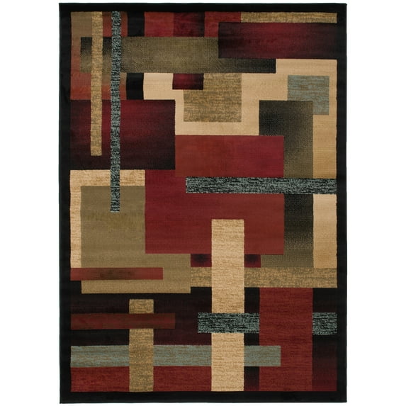 Mayberry Carpet and Rug Mayberry City Angles Contemporary Area Rug 5'3" x 7'3" 5' x 8'