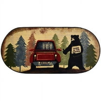 Mayberry Cozy Cabin Hitchhiking Bear Accent Rug