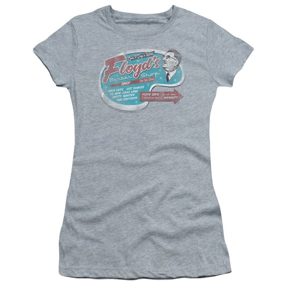 Mayberry - Floyds Barber Shop - Juniors Teen Girls Cap Sleeve Shirt - Large