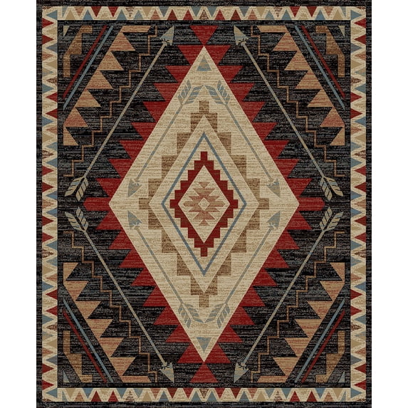 Mayberry Rug HS7843 5X8 5 ft. 3 in. x 7 ft. 3 in. Hearthside Dakota Area Rug, Multi Color